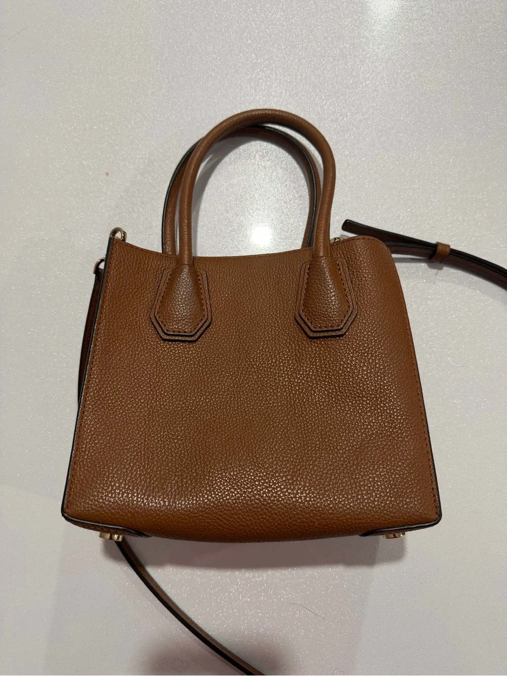 Michael Kors Chestnut Brown Pebbled Leather Satchel